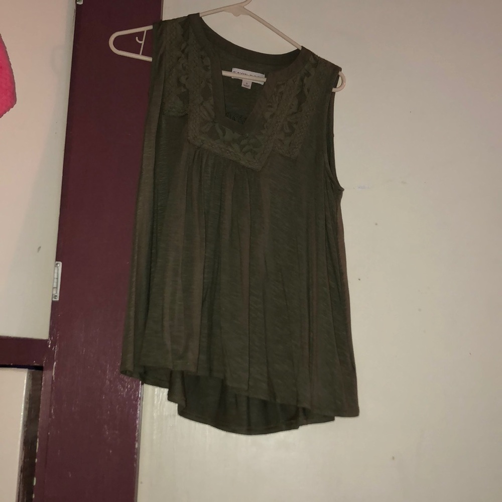 green blouse